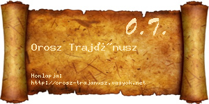 Orosz Trajánusz névjegykártya